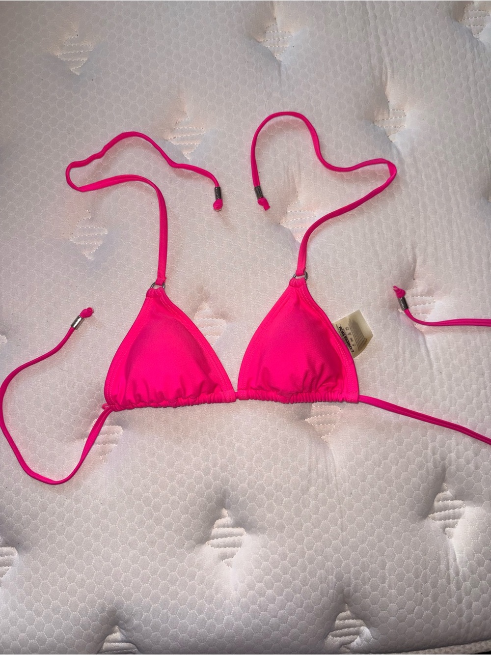 Express Hot Pink Triangle Bandeau Bikini Top